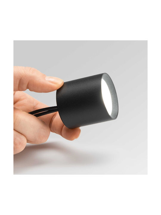 Ideal Lux Μονό Σποτ με Ενσωματωμένο LED και Φυσικό Φως σε Μαύρο Χρώμα 306520